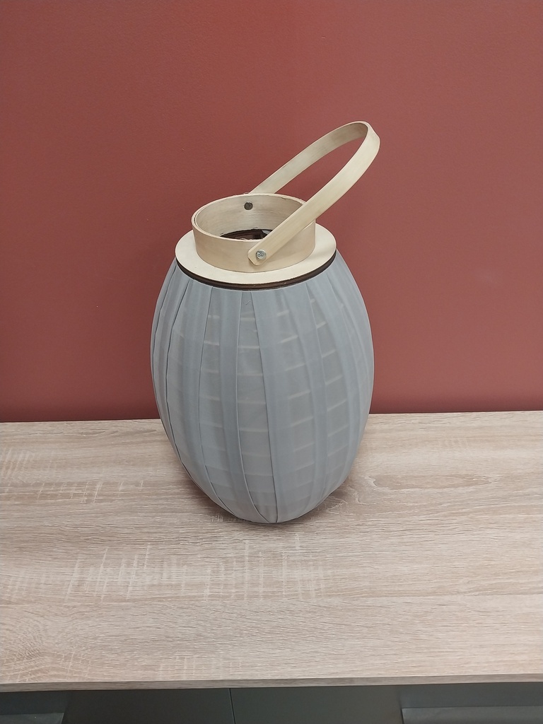 KIMO LANTERNE EN BOIS ET TISSU