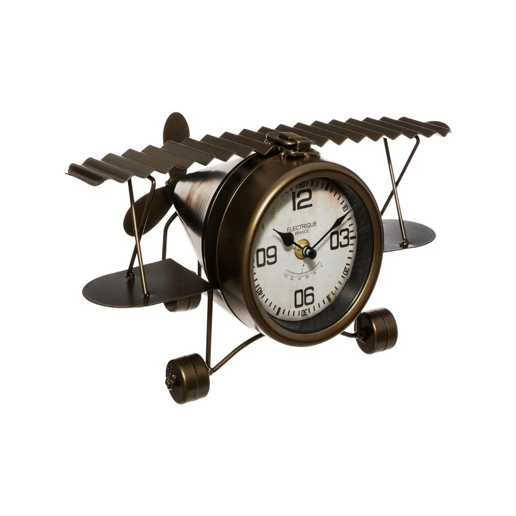 HORLOGE AVION 15X30X8 METAL