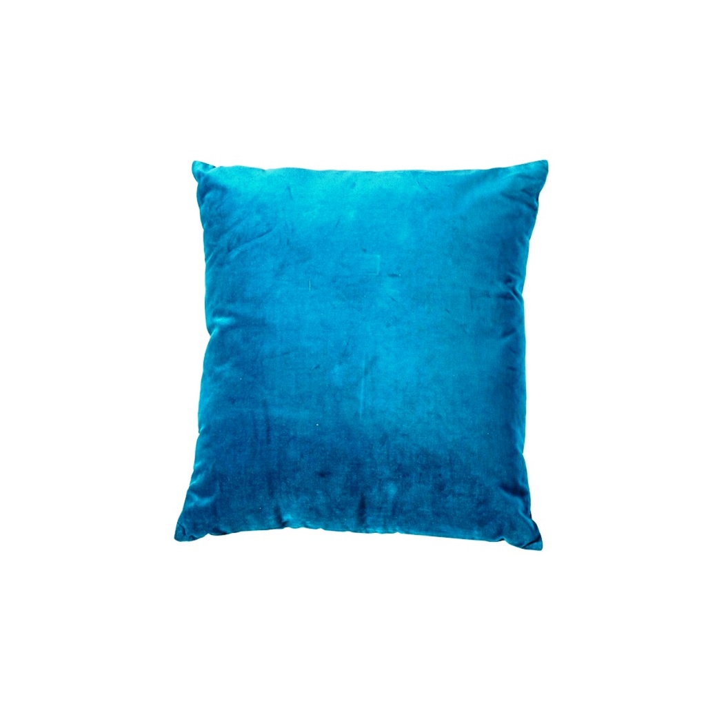 COUSSIN 45X45 VELOURS BLEU