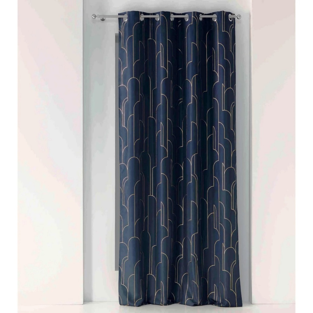RIDEAUX A ŒILLETS 140X260 DOMEA MARINEOR