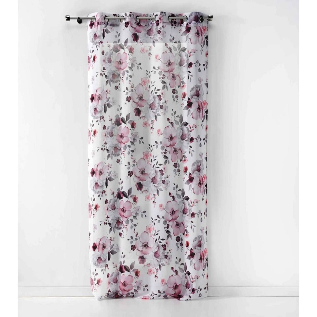 Rideau Panneau A Oeillets Voile 140 X 240 Cm Bouquet