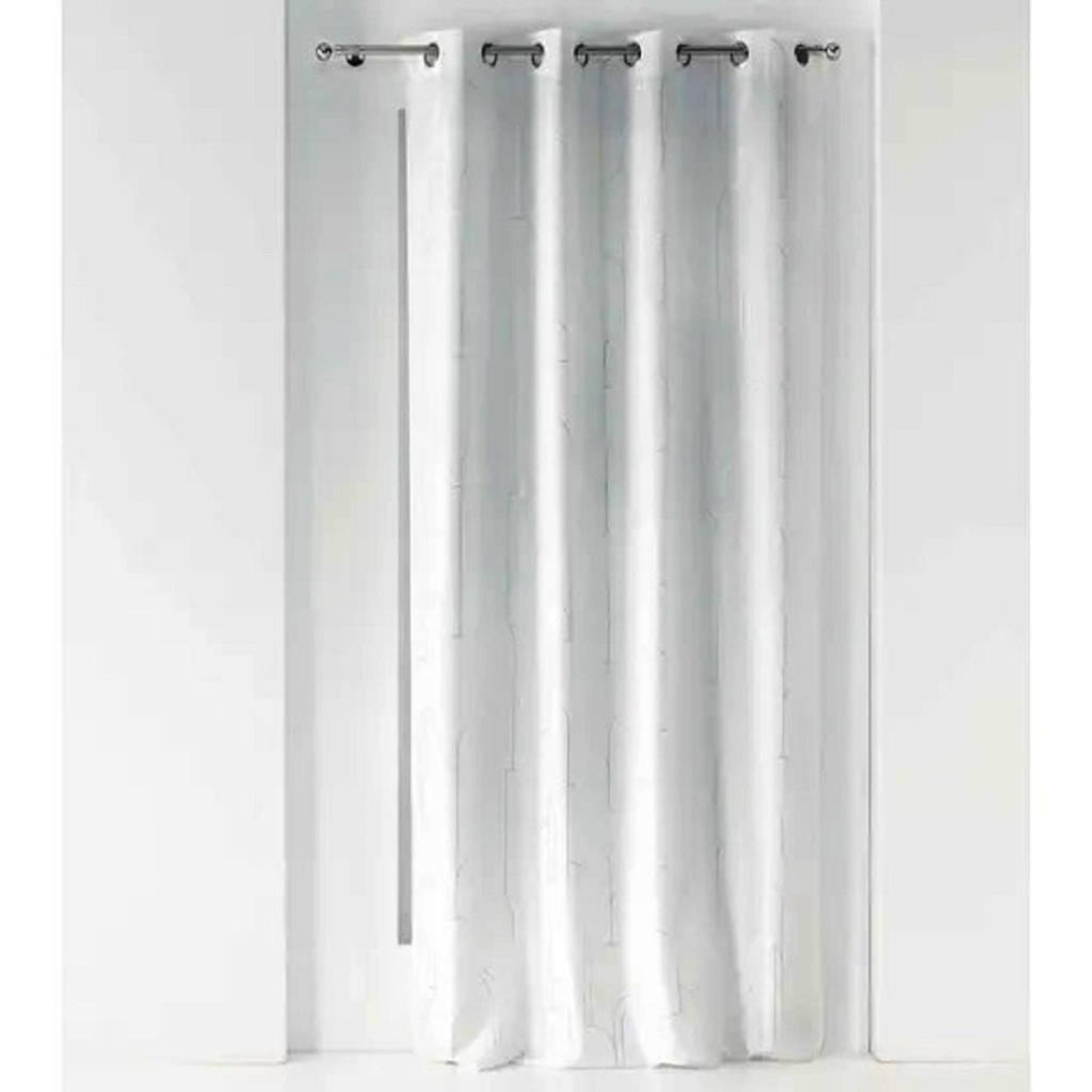 RIDEAUX A EUILLETS 140X260 DOMEA BLANC