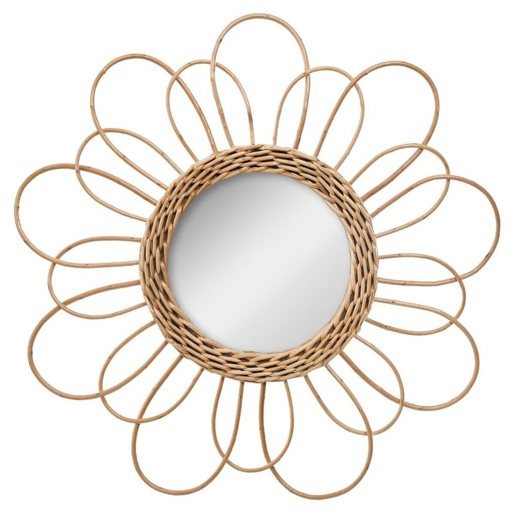 Round rattan mirror 40cm