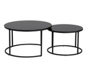 ABEL BLACK DOUBLE NESTING COFFEE TABLE