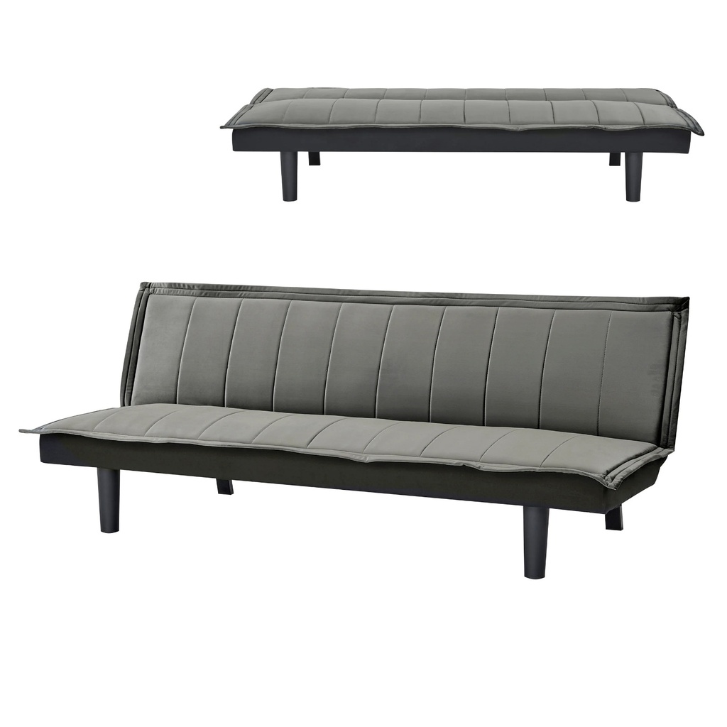 BANQUETTE 3 POSITIONS BARI VELOUR NOIR