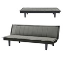 BANQUETTE 3 POSITIONS BARI VELOUR NOIR