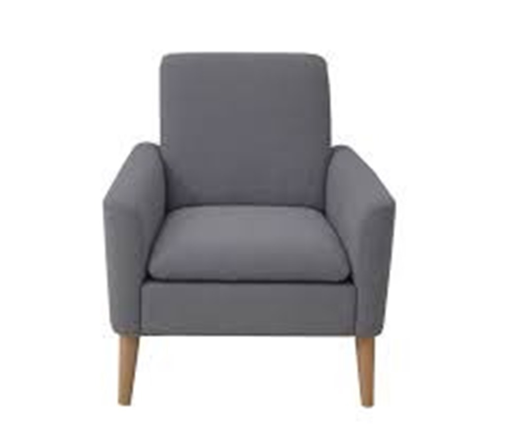 CHILLY FAUTEUIL TISSU GRIS CLAIR
