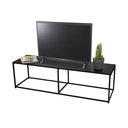 BLACK METAL TV STAND 140X40X40 CM
