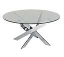 PIVOT ROUND TRANSPARENT COFFEE TABLE