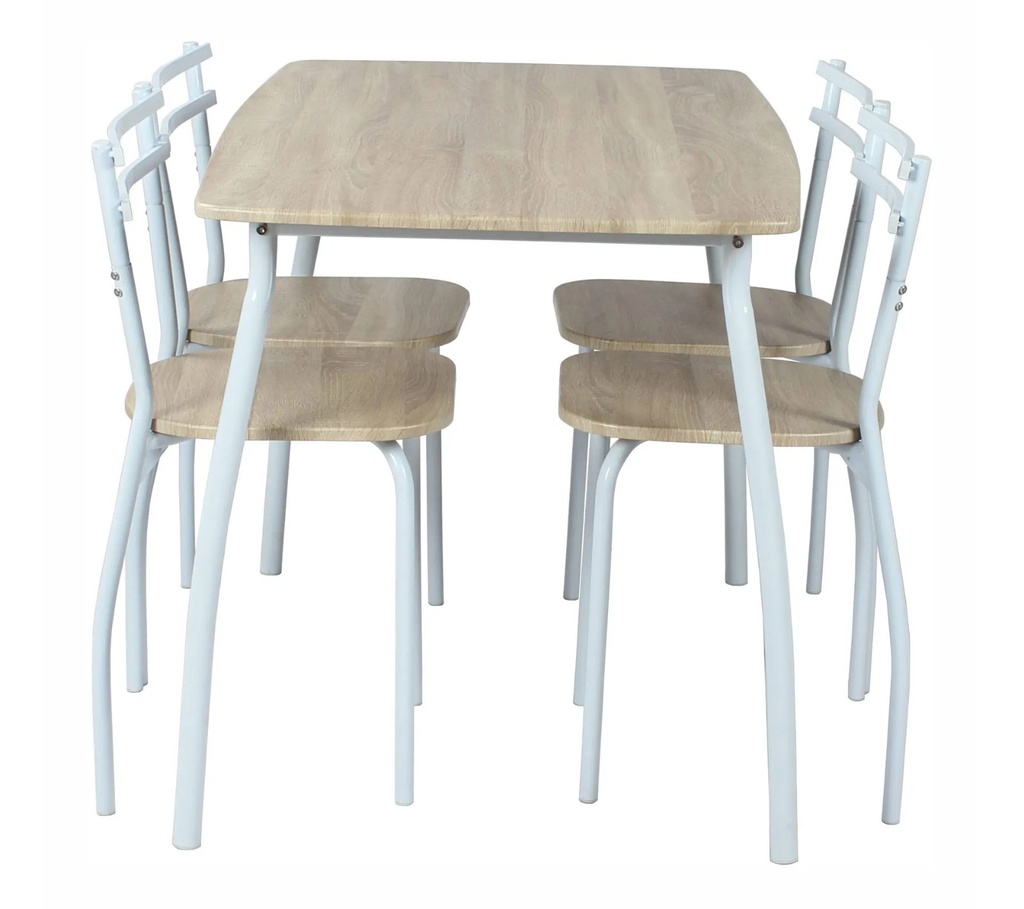 RICK 2 TABLE+4 CHAIRS CHENEBLANC