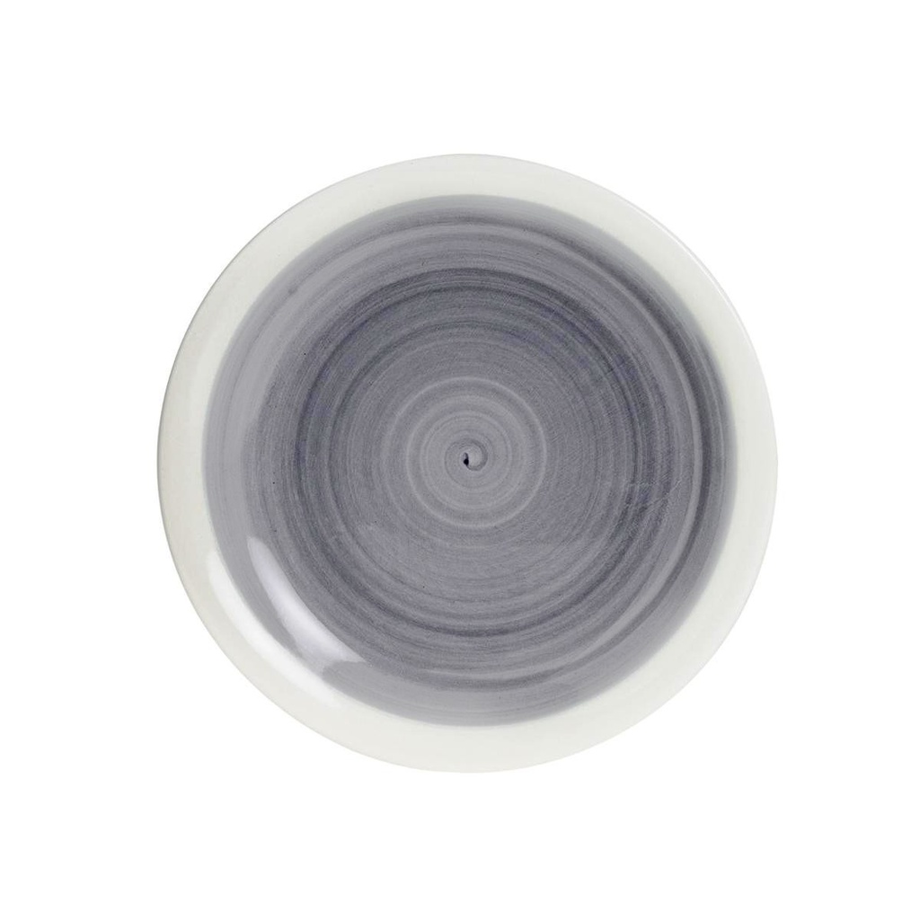 9364-ASSIETTE DESSERT BABORD GRIS 19 CM