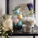 Creative Home 1 Litre Glass Jar with Airtight Lid | Food Storage Box | Kitchen Storage Box | Spice Jar | Includes Labels and Chalk