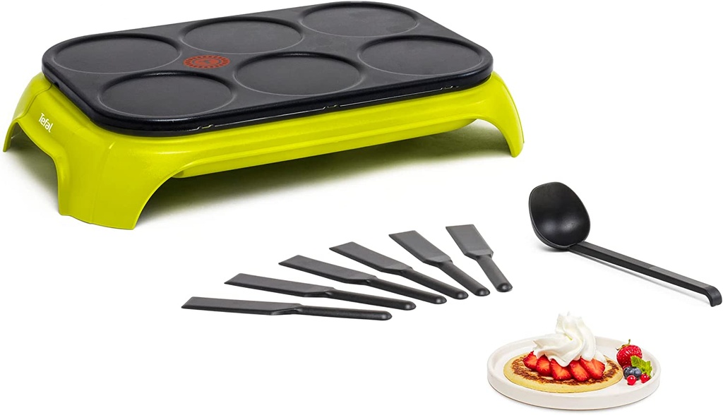 Tefal Crêpière électrique, 1000 W, Surface antiadhésive, Fonction Thermospot, Crêpes, Pancakes, Fabriqué en France