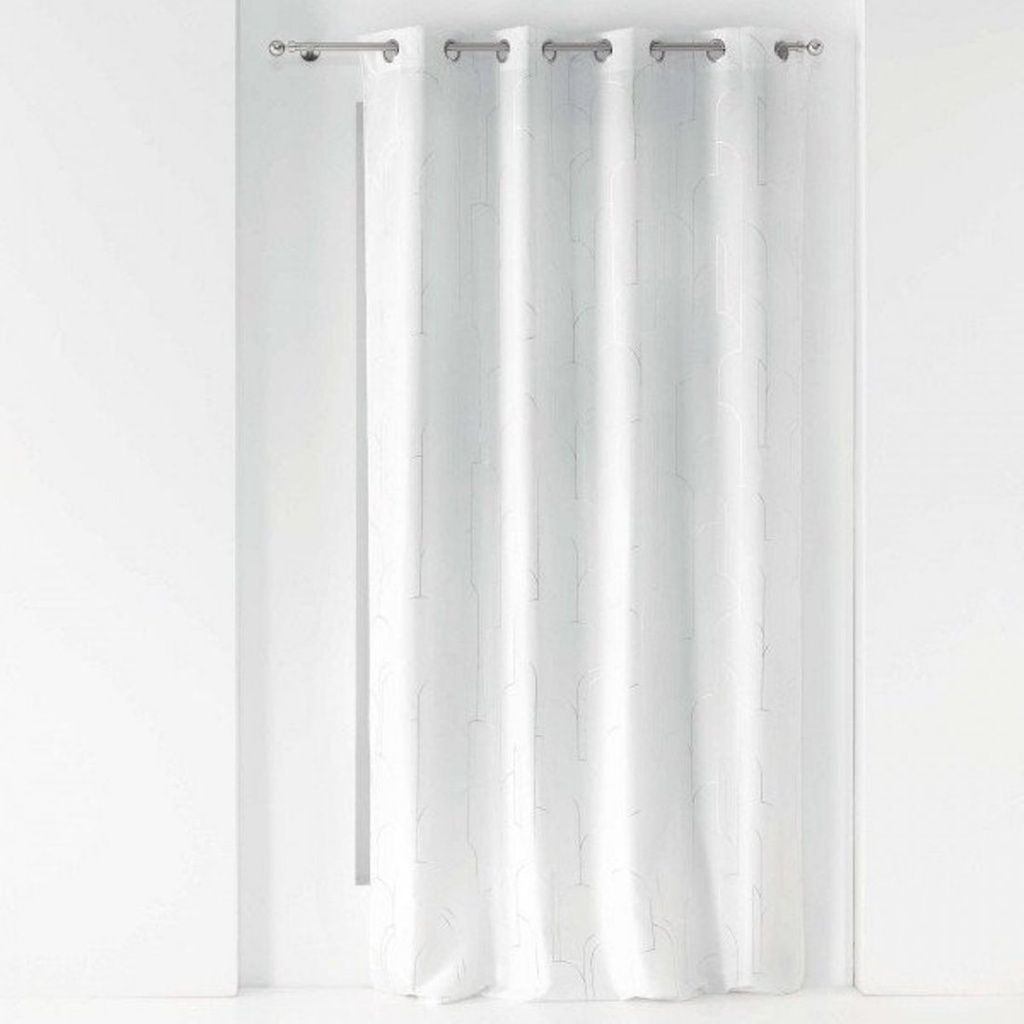 DOUCEUR D'INTERIEUR Rideau À Oeillets Domea Blanc 140x260 centimetre