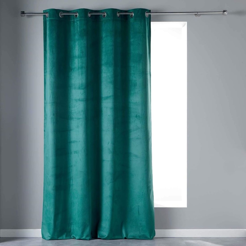 Rideau Velours À Oeillets "veloutea" 140x240 cm Vert