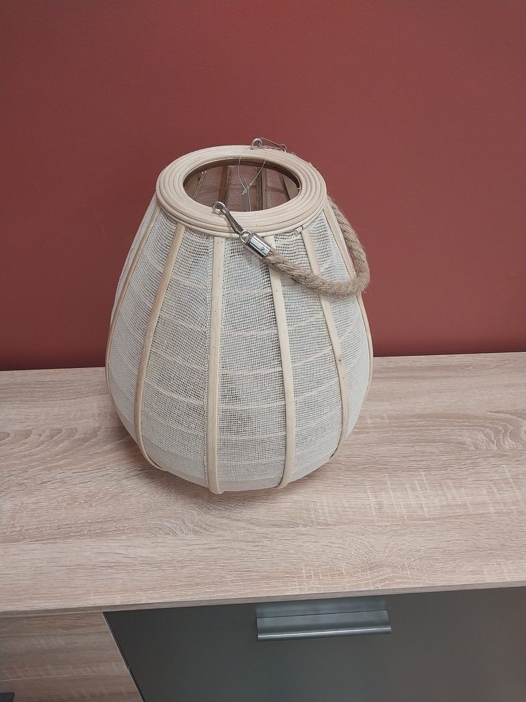 KIMO LANTERNE EN BOIS ET TISSU