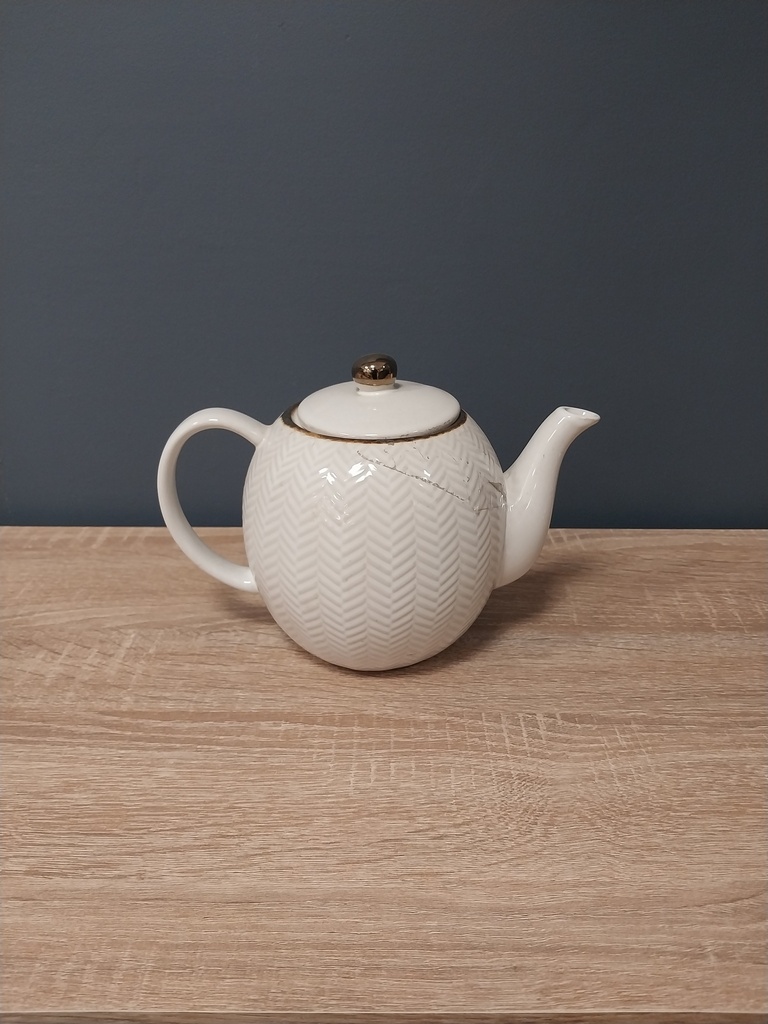 18315-PORCELAIN TEAPOT - CONCORDE - 1L - GOLD TRIM