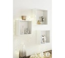 25735-SHELVY S/3 CUBE WHITE