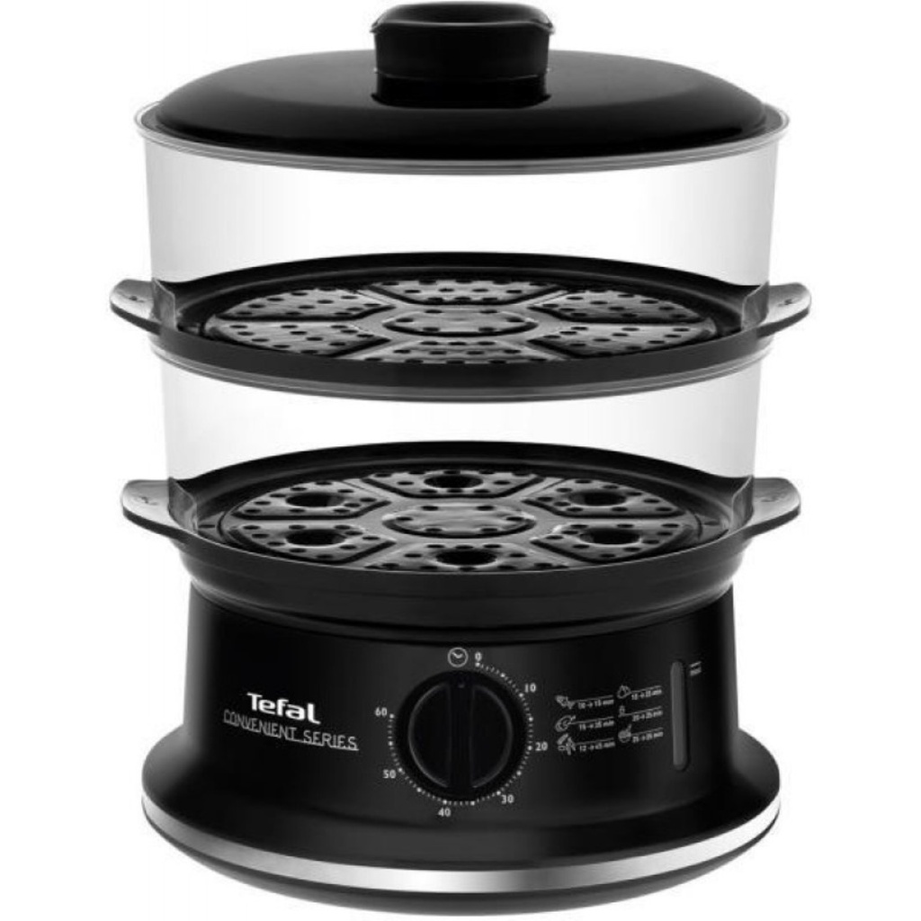 TEFAL CUISEUR A VAPEUR PLASTIC NOIR X2