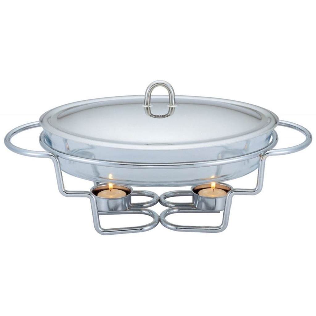 RECHAUD OVAL EN INOX 3 Litres