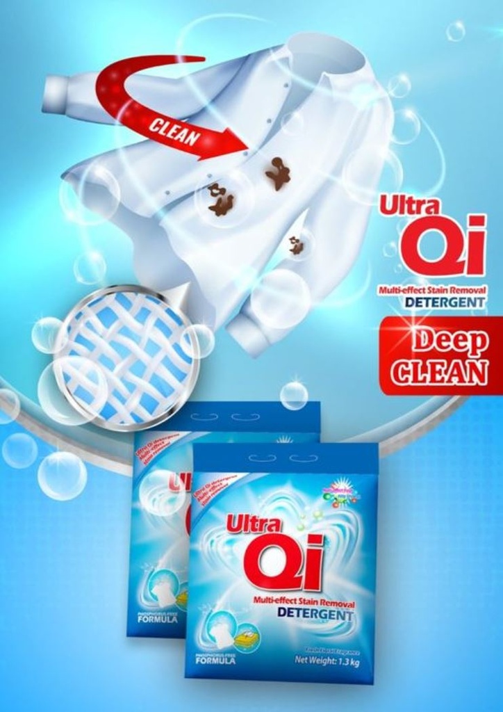 DÉTERGENT Détachant ULTRA Qi Multi-effets 1.3kg