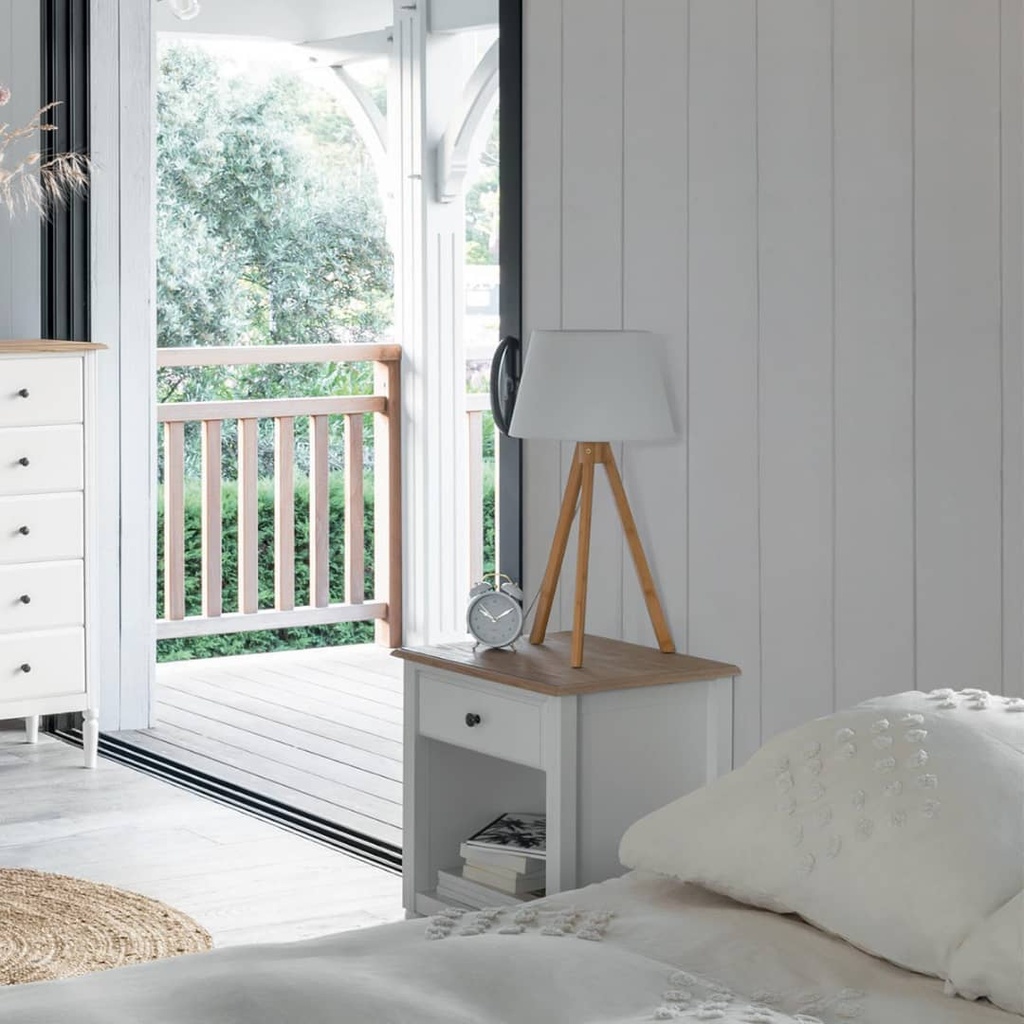 LAMPE TRÉPIED BAHI BLANC